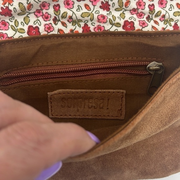 Sopresa Carmel Color Suede Crossbody Small Bag  BRN4235D - Picture 5 of 11